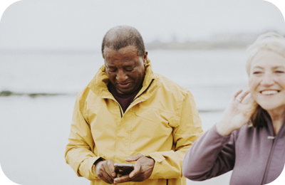 Older man with lady